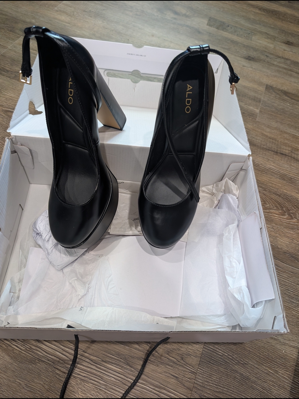Aldo Black Platform Mary Jane Pumps - Picture 2 of 7